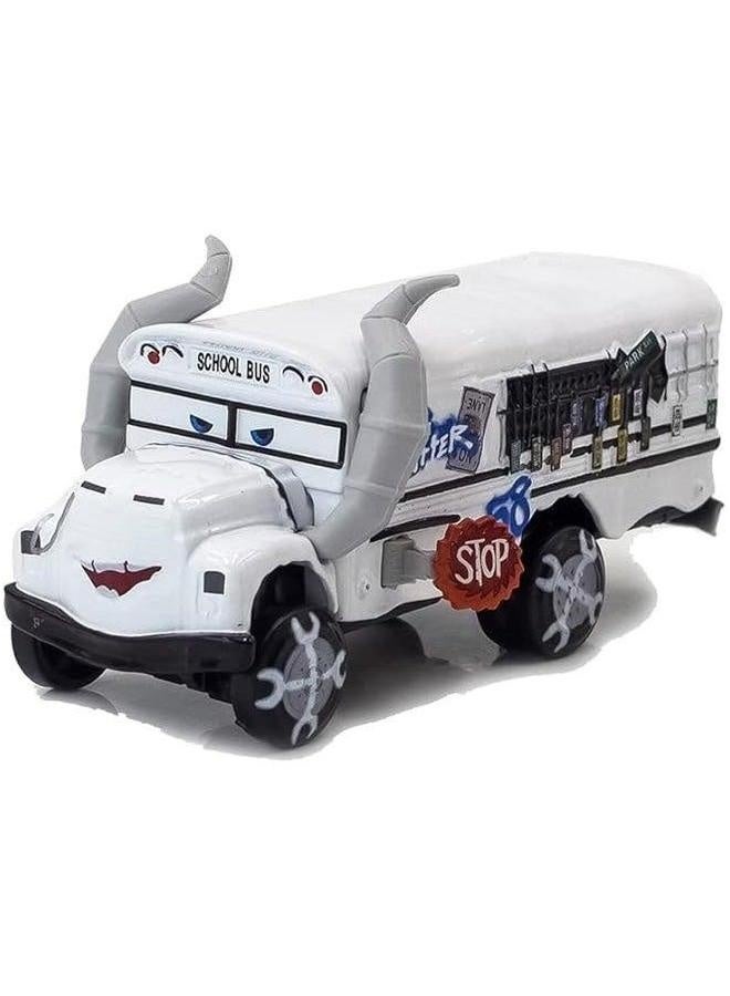 Movie Cars 3 Muddy McQueen Curz Miss Fritter Dr.Damage AVRY Oversized Toy Car Diecast Vehicles Toys Set Children Thunder Hollow Basic Characters Assortment (Miss Fritter-B-White)