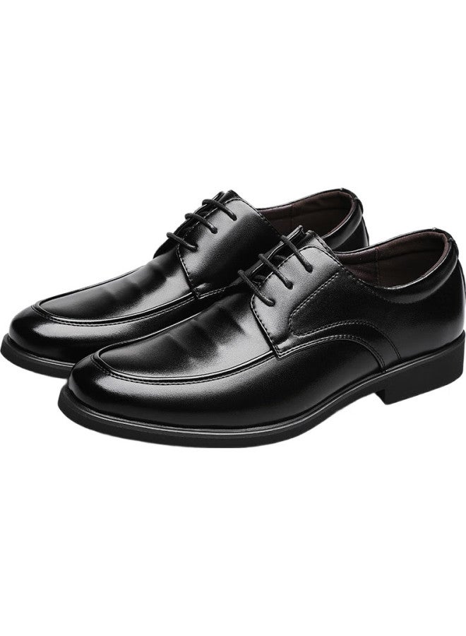 BEIOUTU Men'S Classic Business Casual Shoes British Style Lace-Up Comfortable Men'S Shoes 9827 Black Size 43 - Image 3