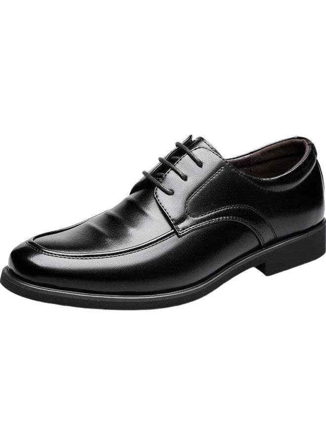 BEIOUTU Men'S Classic Business Casual Shoes British Style Lace-Up Comfortable Men'S Shoes 9827 Black Size 43 - Image 2