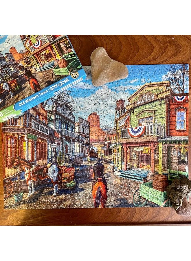 Springbok س 500 قطعة لغز صورة مدينة الغرب القديم مصنوعة في الولايات المتحدة - Image 3