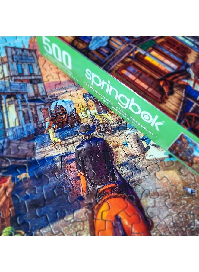 Springbok س 500 قطعة لغز صورة مدينة الغرب القديم مصنوعة في الولايات المتحدة - Image 5