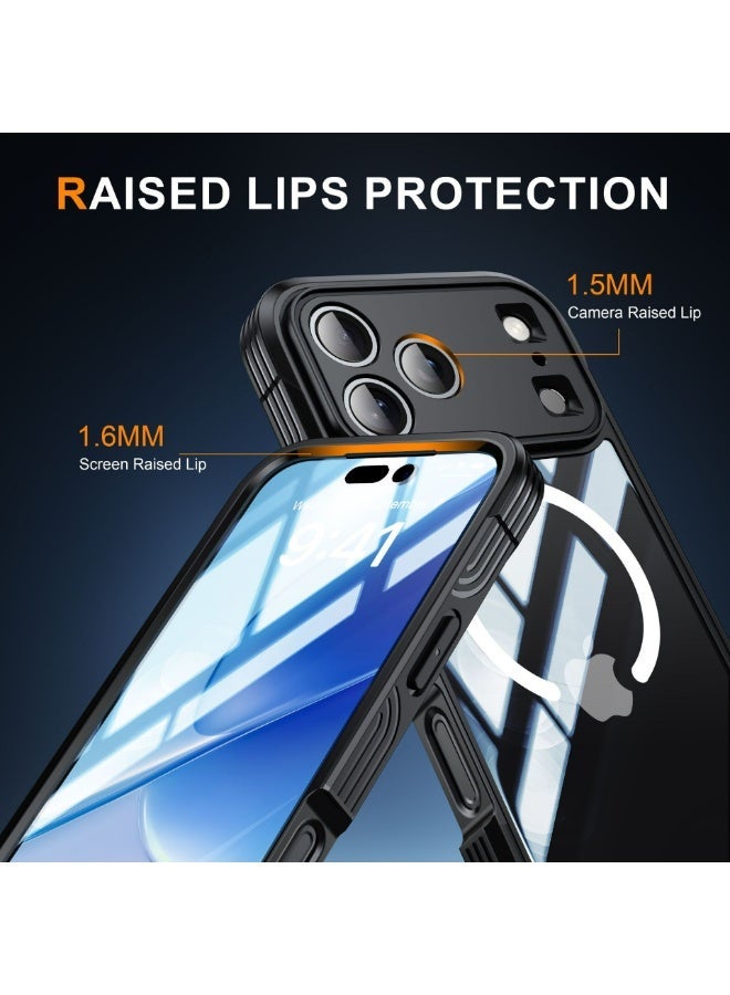 Magnetic Case for iPhone 17 pro max , Compatible with Magsafe, Built-in 9H Tempered Glass Screen Protector & Upgraded Camera Protection, Full-Body Plating Shockproof Phone Case - Image 2
