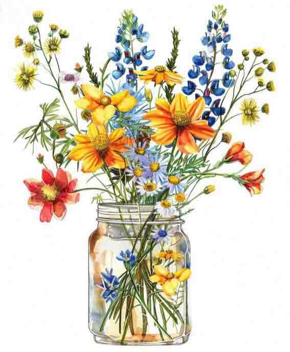 DYAIANGMU Stamping Cross Stitch Kit,Flower Cross Stitch Kit for Adult Beginners, Full Line DIY Cross Stitch Stitching Kit for Home Decor Cross Stitch Patterns 15.7x11.8 inches - Image 1