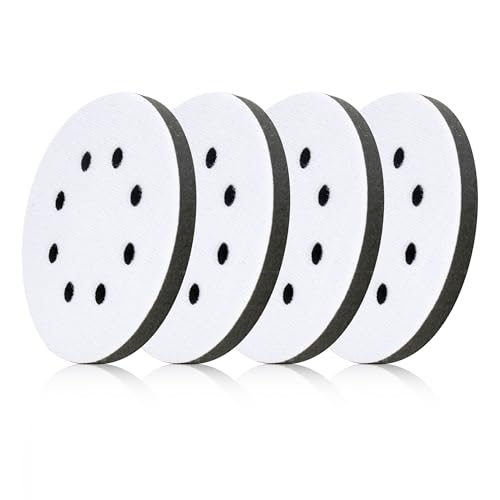 UPWOOD 5Inch 8 Holes Hook and Loop Soft Sponge Cushion Interface Buffer Pad Pack of 4 - Image 1