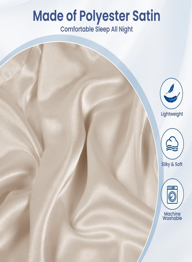 Zelimun Satin Pillowcase for Cervical Pillows, (Cover Only) Fit for 24.8"x14.96"x5.51"/3.54" Orthopedic Neck Support Pillow, Silky Smooth Pillowcase Cover with Zipper Closure (Champagne) - Image 5