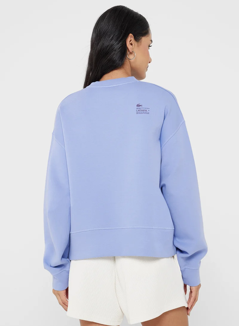 لاكوست Oversized  Crew Neck Sweatshirt