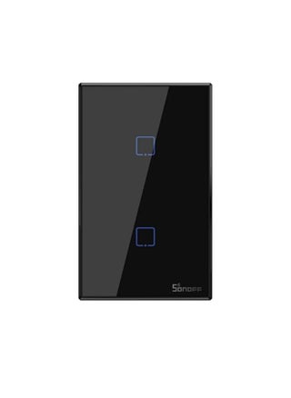 Sonoff Intelligent Light Switch, Touch T3 2Gang WiFi Smart Wall Switch, 433 MHz RF Control, Timer Function, Works with Alexa, Google Home Assistant, eWeLink APP (Black, 1-way) - pzsku/ZED4AADE75A08DD81A925Z/45/1750683288/2319ebc3-7d23-4df2-9faf-98df5625b236