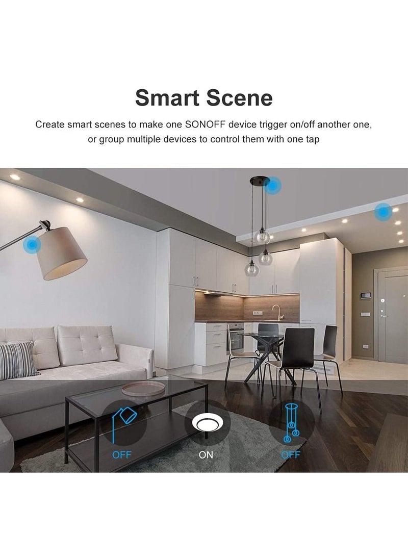 Sonoff Intelligent Light Switch, Touch T3 2Gang WiFi Smart Wall Switch, 433 MHz RF Control, Timer Function, Works with Alexa, Google Home Assistant, eWeLink APP (Black, 1-way)