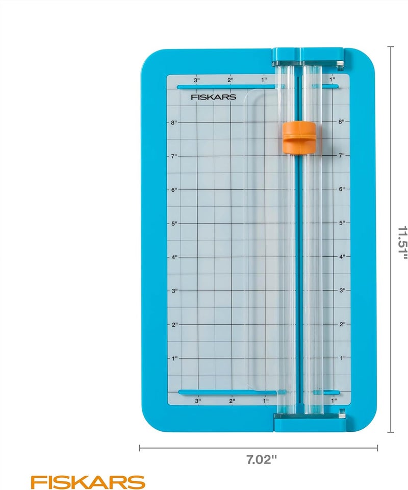 Fiskars Kids Junior Paper Trimmer – Turquoise Safe and Easy Paper Cutter for Crafting and School Projects 7 x 11.5 Inches - Image 3