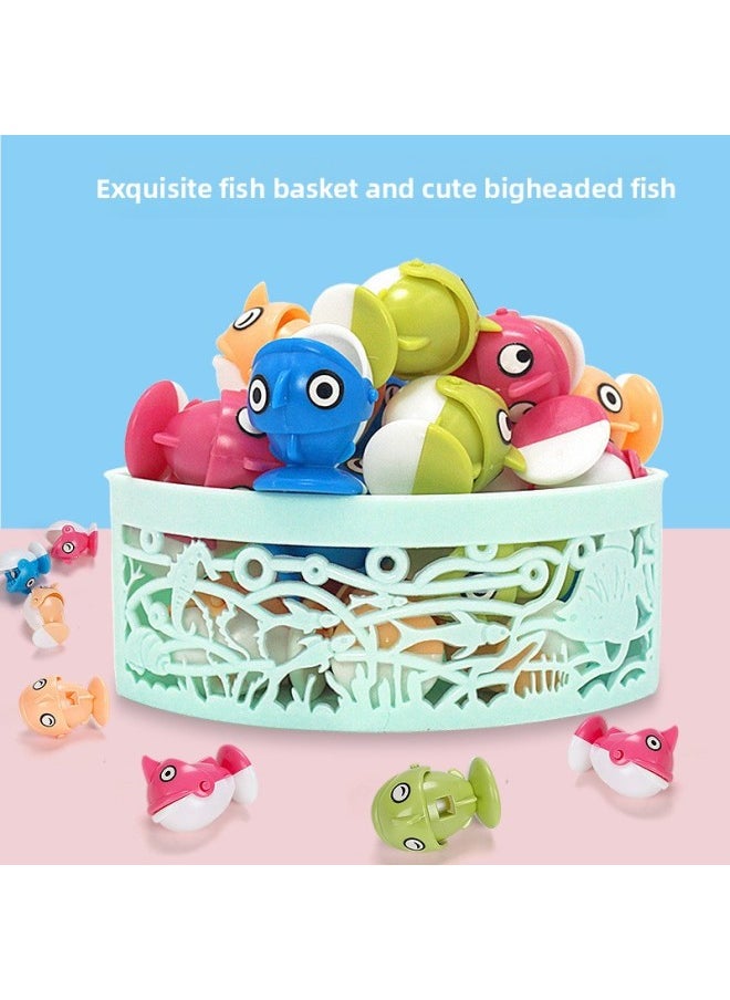null - Children's Educational Concentration Training Family Board Games Parent-child Interactive Table Games Kindergarten Fishing Toys-Color:Pink [extra Large Fish Plate] 55 Magnetic Fish + Music Can Be Turned Off-Specification:[rechargeable Version] Comes With Rechargeable Battery + Charger - Image 1