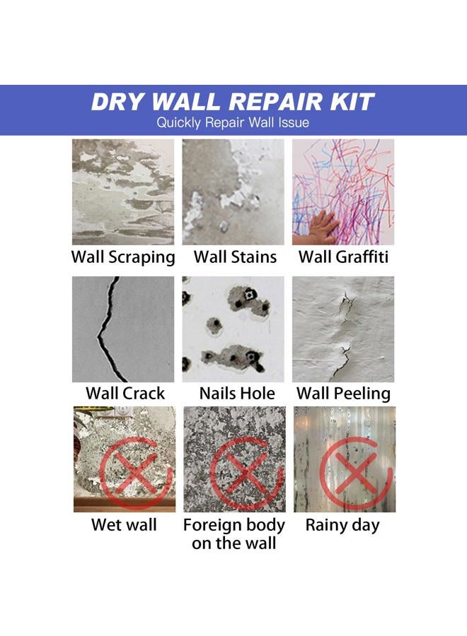 SEISSO 500 g Wall Mending Agent, Drywall Patch Repair Kit with Scraper, 2 Pack Wall Spackle for Wall Hole Filler, White Spackle Wall Repair Paste, Plaster Dent Repair - Image 4