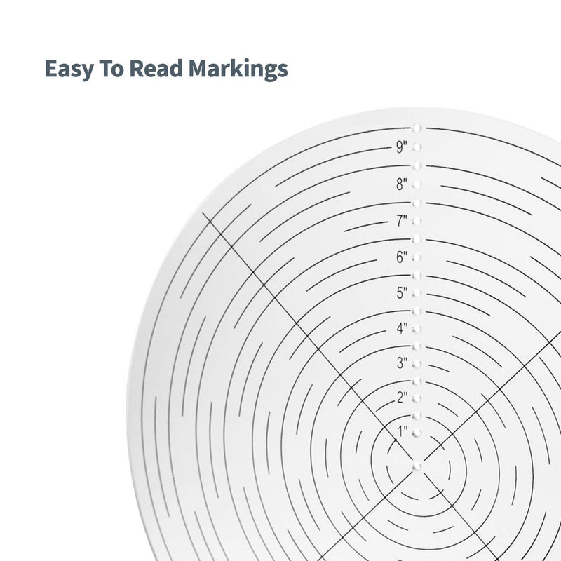 POWERTEC 10" Round Center Finder Tool Compass Acrylic for Irregular Shapes, Drawing Circles on Wood, Poster Board, Plastic, Measuring Tools for Wood Lathe, Woodworking, Carpenter (71421) - Image 3