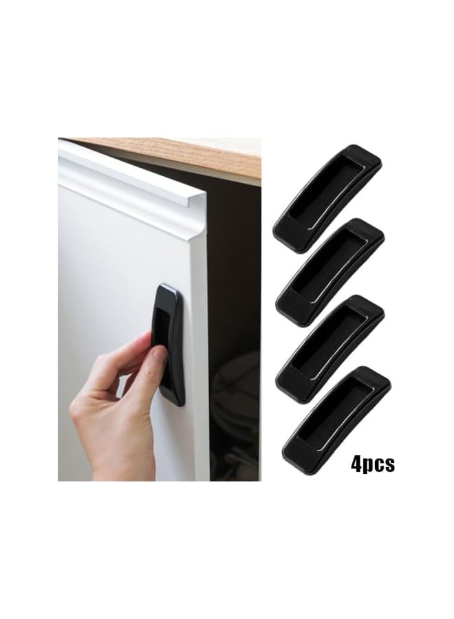 The Bros 4 عبوة مساعد مقبض الدرج ذاتية اللصق، مساعد دفع وسحب بلاستيكي ذاتي اللصق، مقابض خزانة لاصقة، مساعد انزلاق دفع وسحب، مقابض لاصقة متعددة الاستخدامات للأبواب والنوافذ وخزائن الملابس وأدراج الخزائن - Image 5
