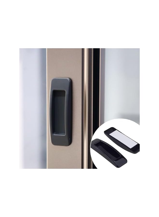 The Bros 4 عبوة مساعد مقبض الدرج ذاتية اللصق، مساعد دفع وسحب بلاستيكي ذاتي اللصق، مقابض خزانة لاصقة، مساعد انزلاق دفع وسحب، مقابض لاصقة متعددة الاستخدامات للأبواب والنوافذ وخزائن الملابس وأدراج الخزائن - Image 2