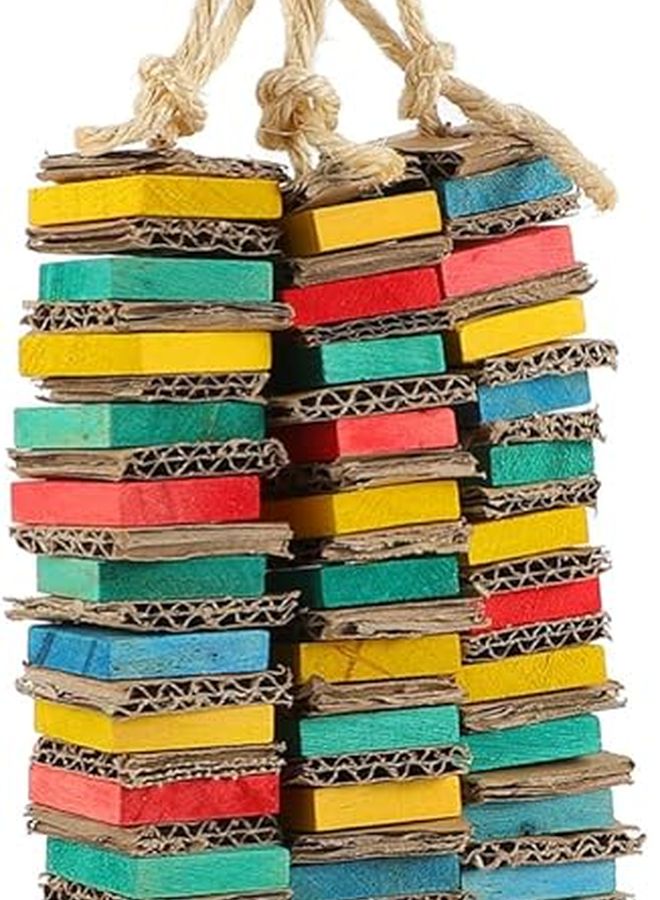 Natural Wood Bird Chewing Toys for Parrots Macaws Cockatoos Cage Safe Beak Exercise - Image 1