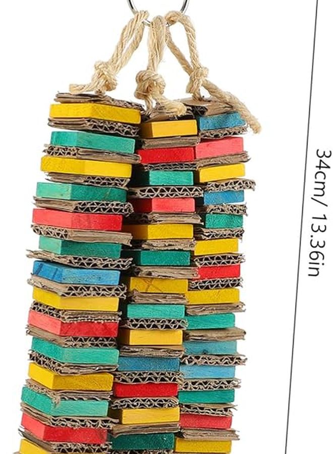 Natural Wood Bird Chewing Toys for Parrots Macaws Cockatoos Cage Safe Beak Exercise - Image 3