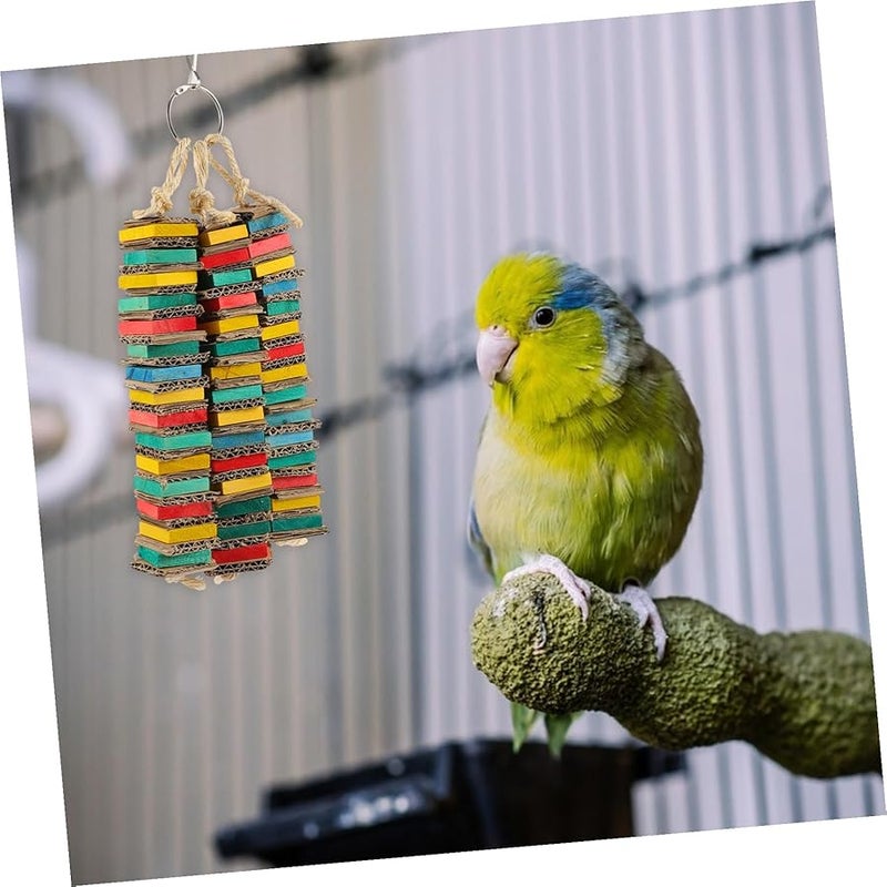 Natural Wood Bird Chewing Toys for Parrots Macaws Cockatoos Cage Safe Beak Exercise - Image 5
