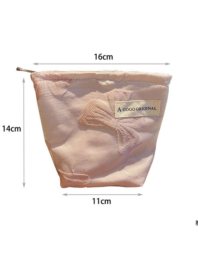 iMESA Make Up Bag, Small Cosmetic Bag with Love Pattern, Portable Skincare Pouch Bag,  Zipper Toiletry Organizer Storage Pouch for Travel, Women - Image 5