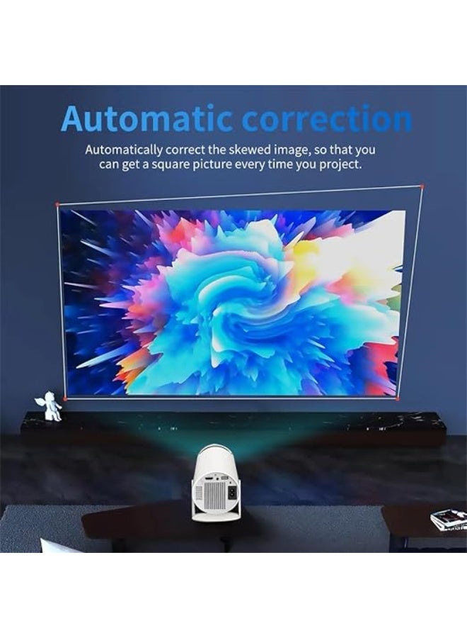 : بروجكتور ألعاب ريترو 4K مع ألعاب كلاسيكية مدمجة، جهاز عرض ذكي 2 في 1 للمنزل والخارج مع وحدة ألعاب - Image 5