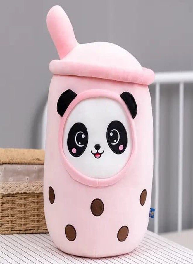 TechMax Solution Panda Tea Stuffed Plush Pillow Pink Round Eyes Milk Tea Warm Plush Sleeping Pillow Children’s Gift Decorations - Image 3