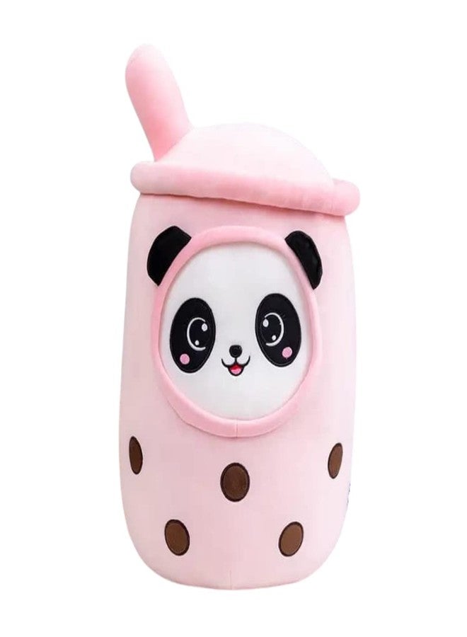 TechMax Solution Panda Tea Stuffed Plush Pillow Pink Round Eyes Milk Tea Warm Plush Sleeping Pillow Children’s Gift Decorations - Image 1