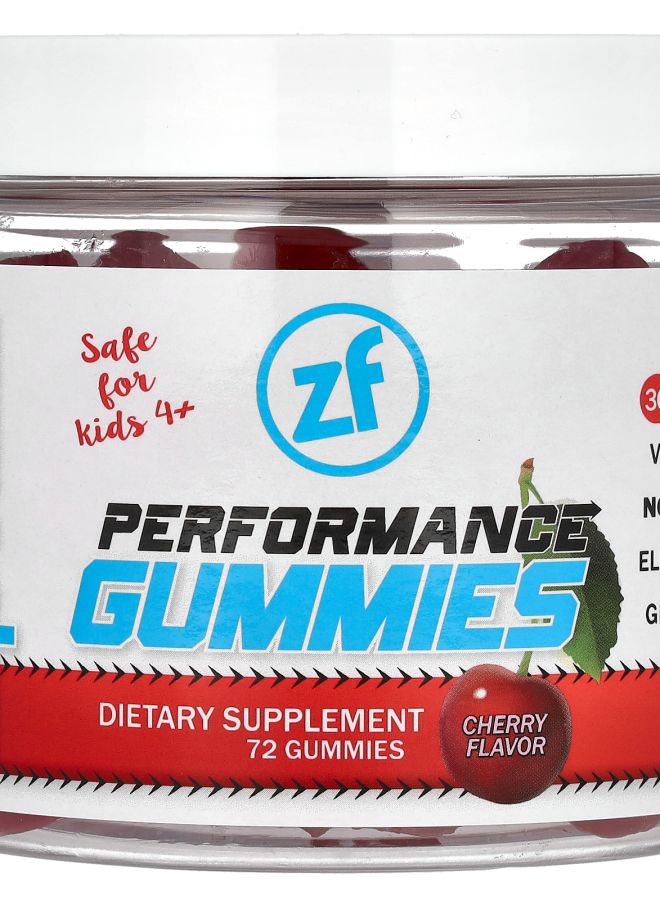 Zipfizz Performance Gummies For Kids 4+ Cherry 72 Gummies