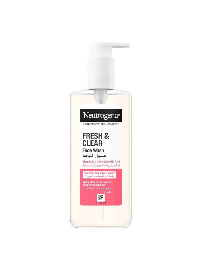 Neutrogena Fresh & Clear Facial Wash with Pink Grapefruit - 200ml - Image 1