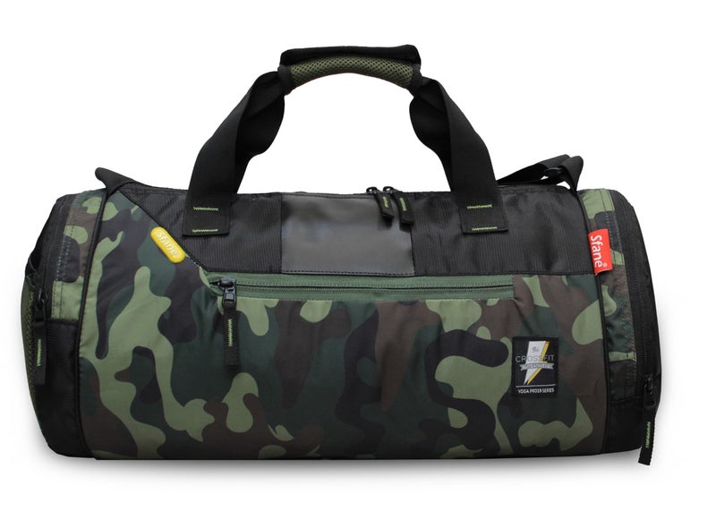 Sfane Gym Bags for Men with Separate Shoe Compartment Sports Gym Bags for Women Unisex Duffle Bags for Gym for Carry & Travel Adjustable Duffel Bags Sports Bag - Camo - Image 1