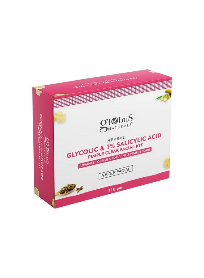 Pimple Clear Glycolic & 1% Salicylic Acid Facial Kit, For Acne & Oil Control, Suitable For Oily & Acne Prone Skin, 110 Gm