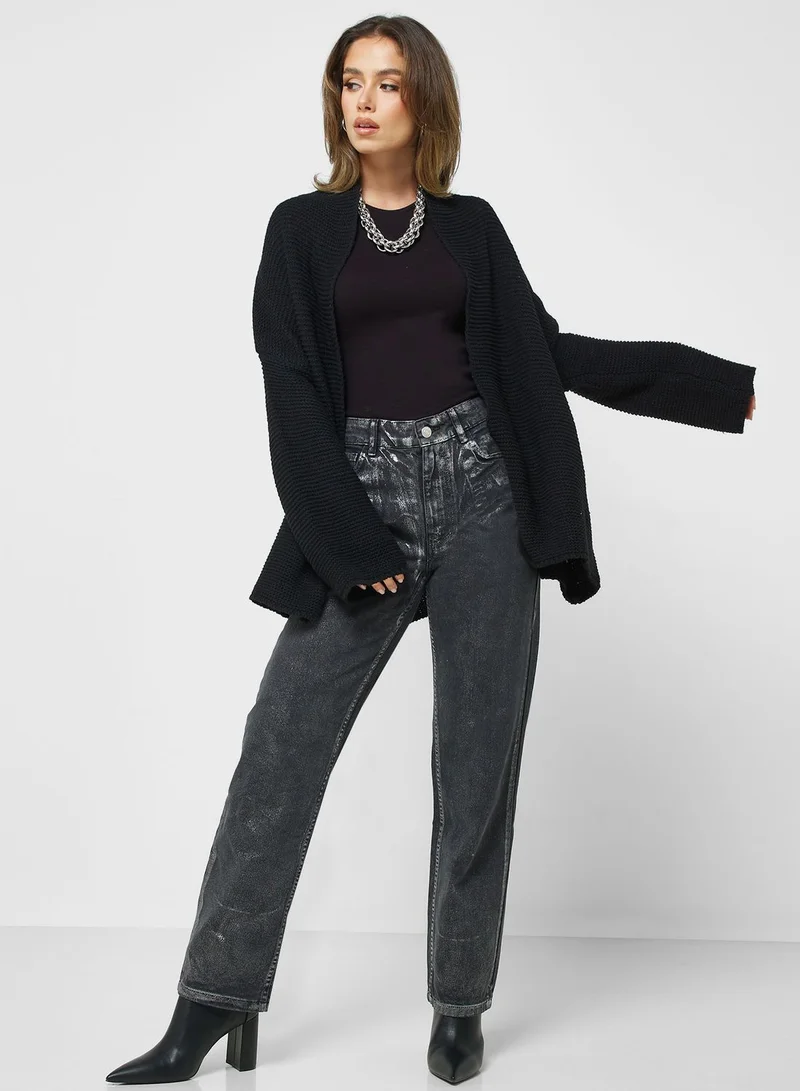 ELLA Belted Open Front Cardigan