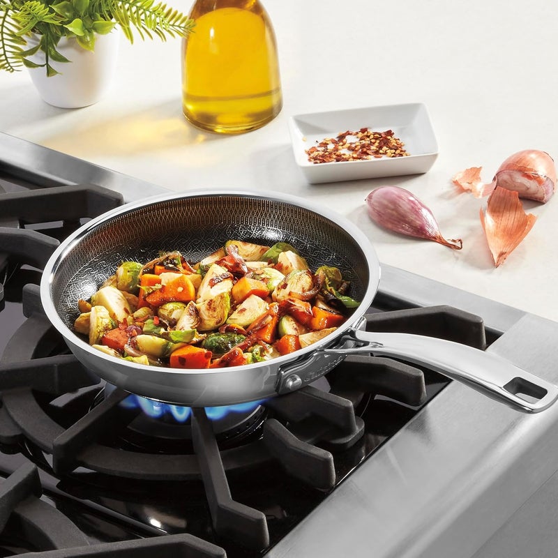Cuisinart أواني الطهي غير اللاصقة من FusionPlus من الفولاذ المقاوم للصدأ، مقلاة 8 بوصات بتقنية PURELYSEAR الخزفية الخالية من PFAS، مقاومة للخدش، مقابض باردة، آمنة في غسالة الصحون، FPS22-20 - Image 2