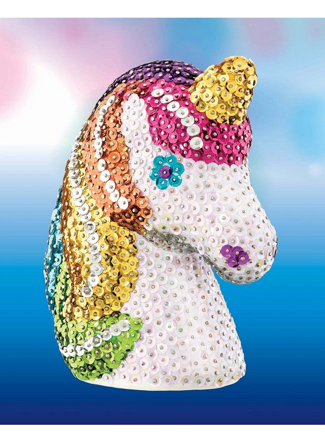 Sequin Art 3D Series Unicorn Figurine, Sparkling Arts and Crafts Kit; Creative Crafts for Adults and Kids - Image 3
