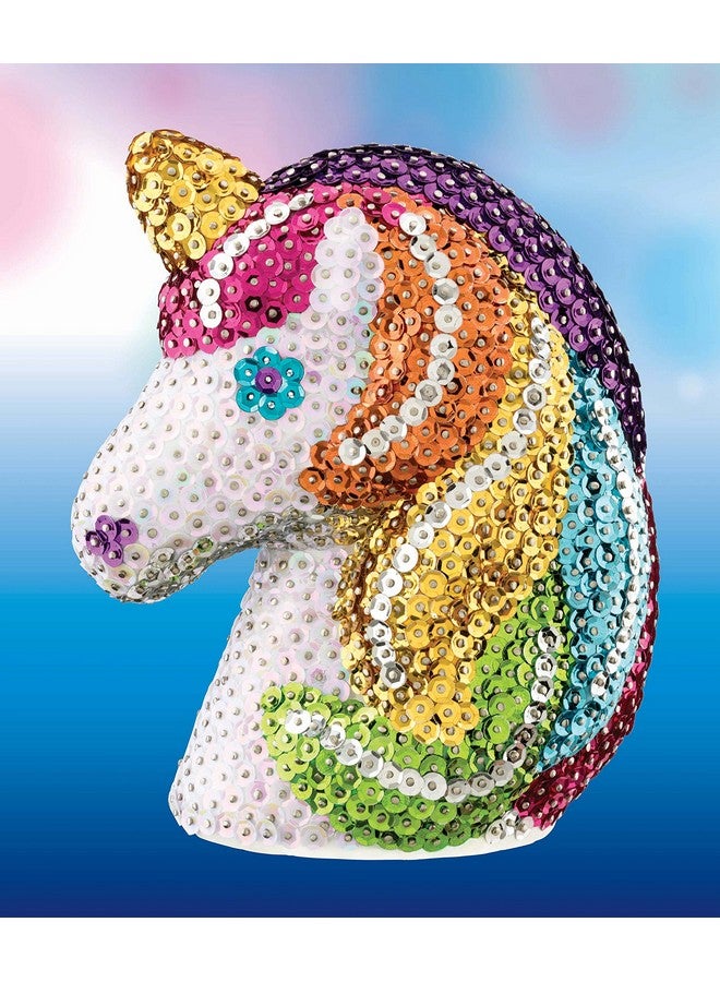 Sequin Art 3D Series Unicorn Figurine, Sparkling Arts and Crafts Kit; Creative Crafts for Adults and Kids - Image 2