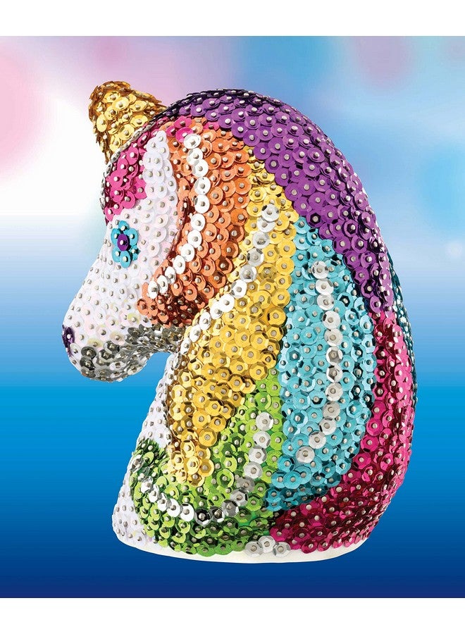 Sequin Art 3D Series Unicorn Figurine, Sparkling Arts and Crafts Kit; Creative Crafts for Adults and Kids - Image 4