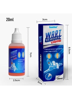 Sumifun Wart Remover, Maximum Strength Salicylic Acid Wart Liquid, One Step Invisible Wart Remover Strips, Fast-Acting Wart Liquid Freeze Off for Warts, Plantar Wart, Common Wart, Flat Wart 20ml  - Image 2