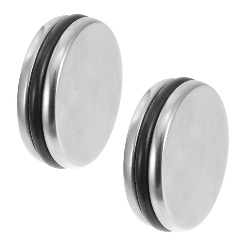 2 Pcs Stainless Steel Sink Flip Drain Plug with Black Seal Ring for Bathroom Washbasin - Image 2