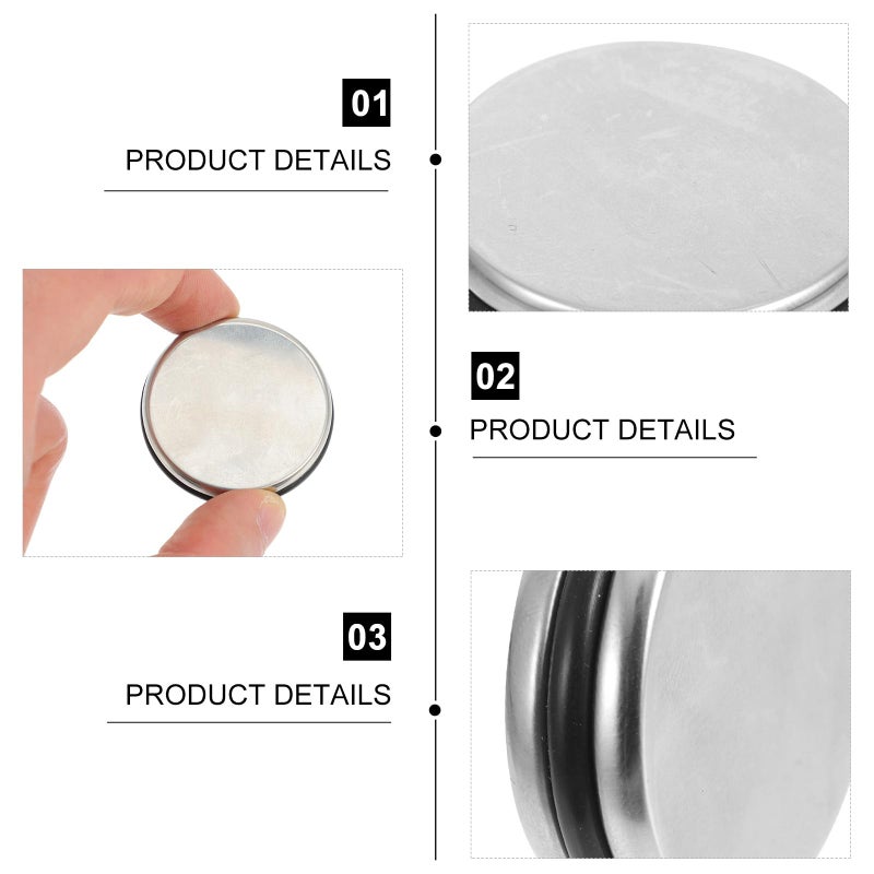 2 Pcs Stainless Steel Sink Flip Drain Plug with Black Seal Ring for Bathroom Washbasin - Image 4