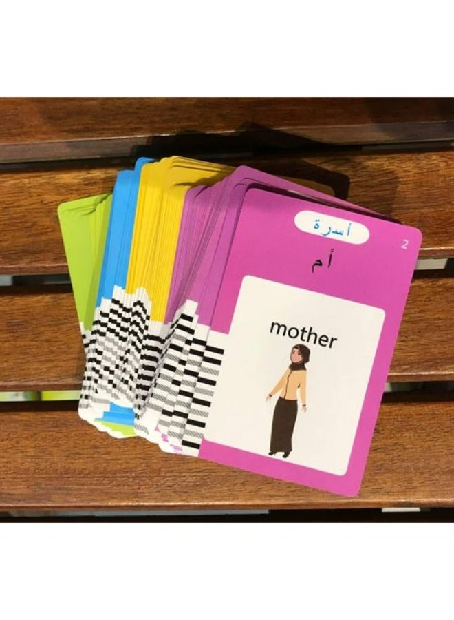 جهاز البطاقات التعليمية الناطقة للأطفال – عربي وإنجليزي – لعبة تعليمية بـ 112 بطاقة مزدوجة (224 كلمة) لتعليم الحروف، الأرقام، الحيوانات والأشياء – هدية مثالية للتعليم المبكر - Image 3