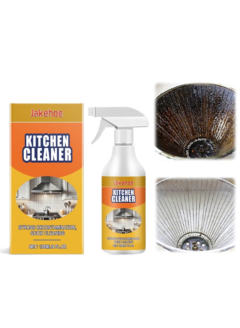 Jakehoe Kitchen Degreaser Foam Spray, Heavy-Duty Cleaner for Grease Stains on Cooktops, Ovens, Pots Rangehoods, Powerful, Safe & Easy Cleaning Solution for Home Kitchens (120Ml) - Image 1