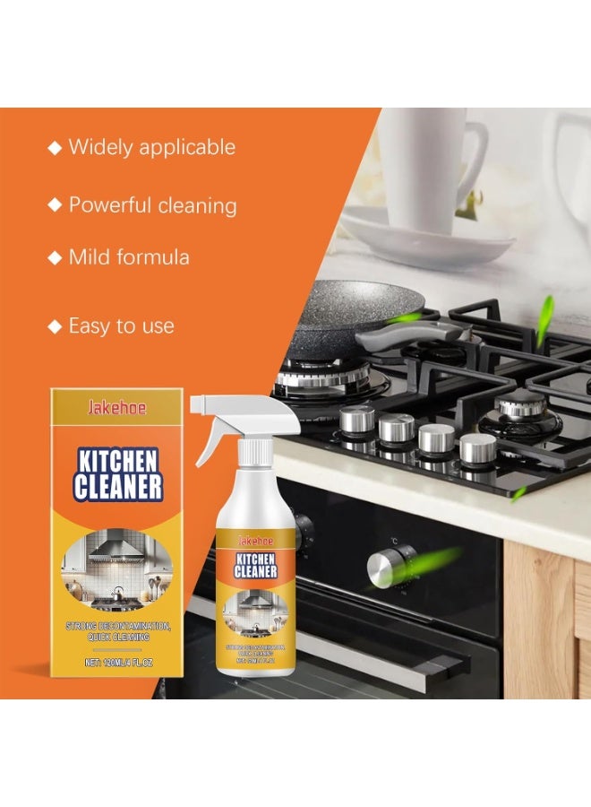 Jakehoe Kitchen Degreaser Foam Spray, Heavy-Duty Cleaner for Grease Stains on Cooktops, Ovens, Pots Rangehoods, Powerful, Safe & Easy Cleaning Solution for Home Kitchens (120Ml) - Image 5