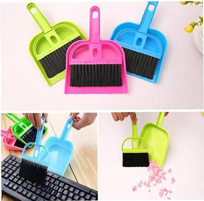 ServEzee Set of 2 Mini Dustpan and Brush Set Hand Broom Cute Little Whisk Dust Pan and Brush Set for Camping,Keyboard,Table,Desk,Window Gaps,Small Messes, Kids,Cat,Dog (Multicolor) - Image 5