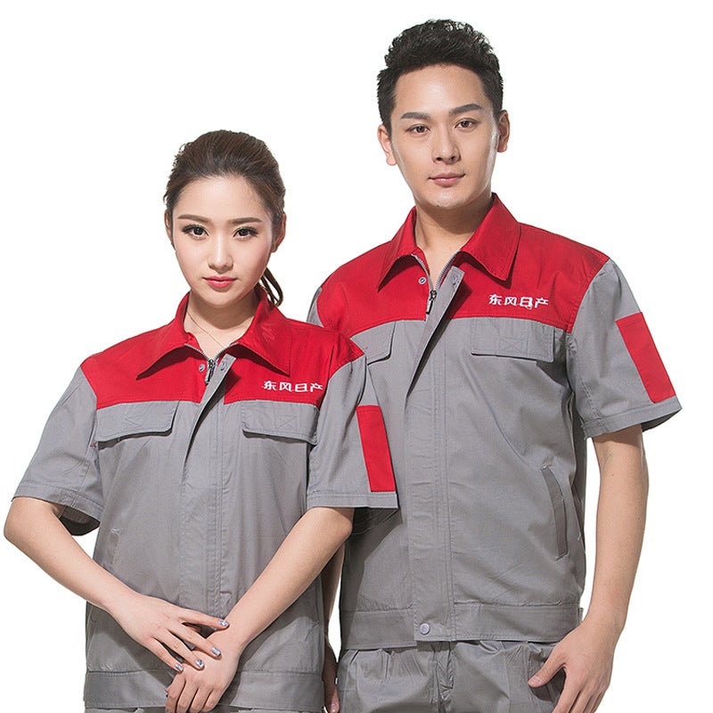 New Dongfeng Nissan Work Clothes Summer Thin Wear-Resistant Short-Sleeved Suit For Men 4S Shop Auto Repair Workshop Women - Image 3