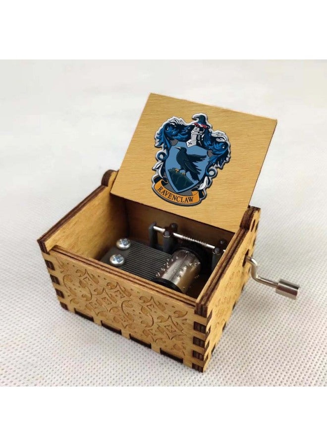 Anime Harry Potter Cartoon Peripheral Music Box Classical Hand-cranked Music Box Ornaments Retro Wooden Music Box-Color:05 - Image 4