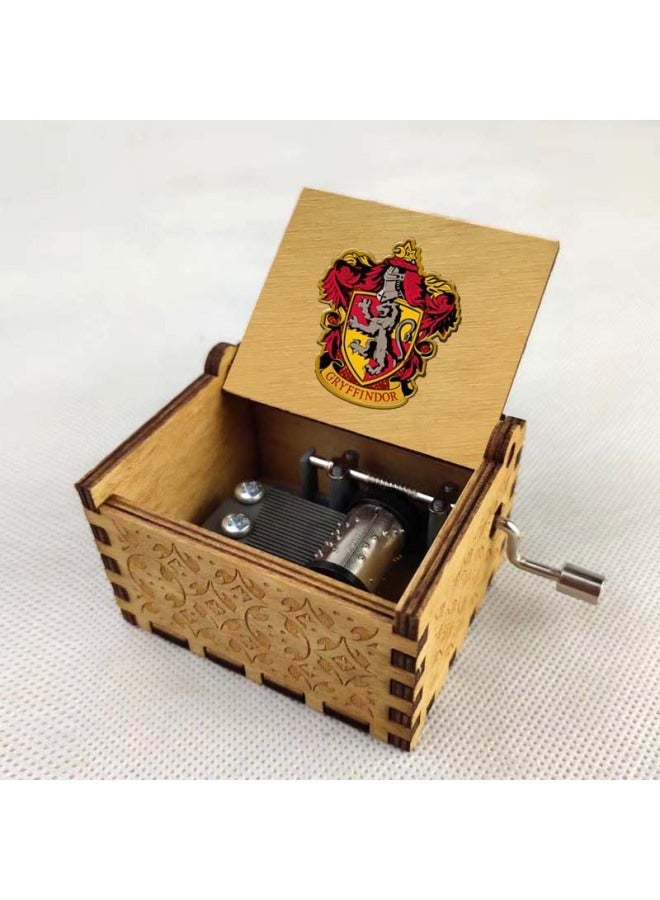 Anime Harry Potter Cartoon Peripheral Music Box Classical Hand-cranked Music Box Ornaments Retro Wooden Music Box-Color:05 - Image 1