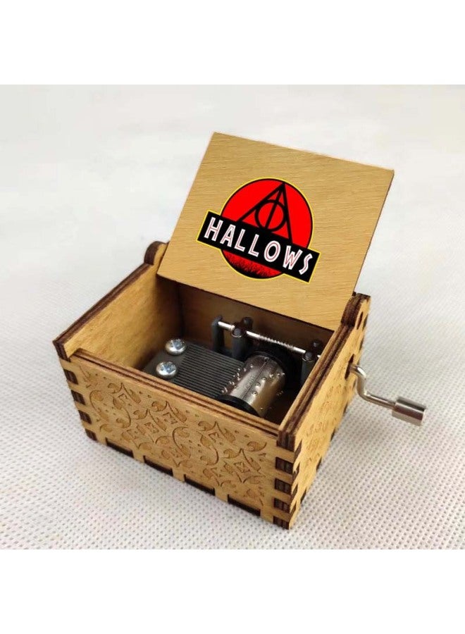 Anime Harry Potter Cartoon Peripheral Music Box Classical Hand-cranked Music Box Ornaments Retro Wooden Music Box-Color:05 - Image 5