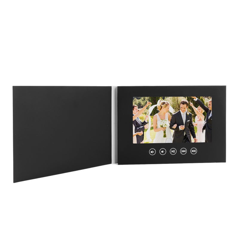 Electronic Greeting Card LCD Color Screen Customizable Video Brochure for Product Promotion Wedding Anniversary Black 7 Inch - Image 4