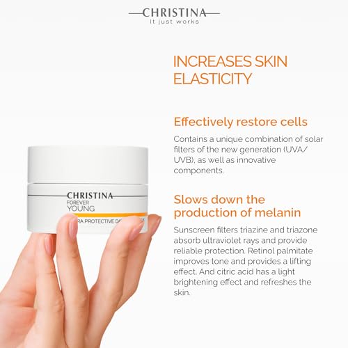 Christina Forever Young Hydra Protective Day Cream SPF 2550ml UVAUVB NonComedogenic and Lightweight Face Moisturizer with Sunscreen for Combination Dry Normal Oily Sensitive Skin - Image 3