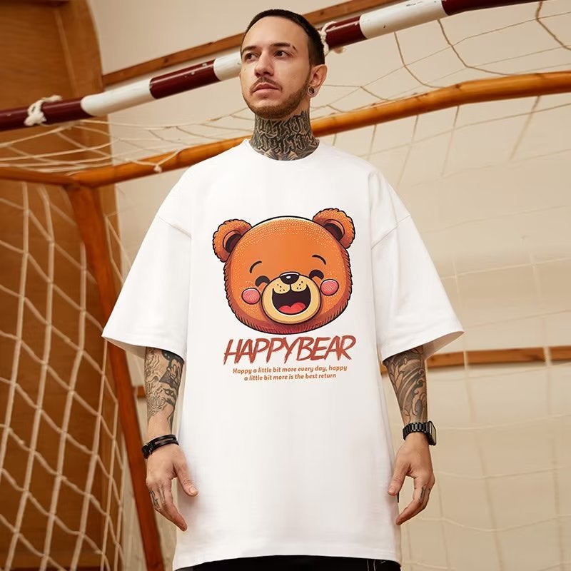 American Style Trendy T-Shirt Oversize Plus Size Loose Fat Men'S Fashion Brand Couple'S Short Sleeve Summer Fashion - Image 5