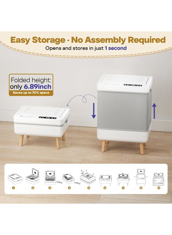 VIPBATH 35L Towel Warmer Gift Set – Family-Sized Foldable Design with Window, Dual Safety Shut-Off for Overheat & Tip-Over, 12 Aroma Discs – A Spa-Like Luxury for Home & Loved Ones - Image 3