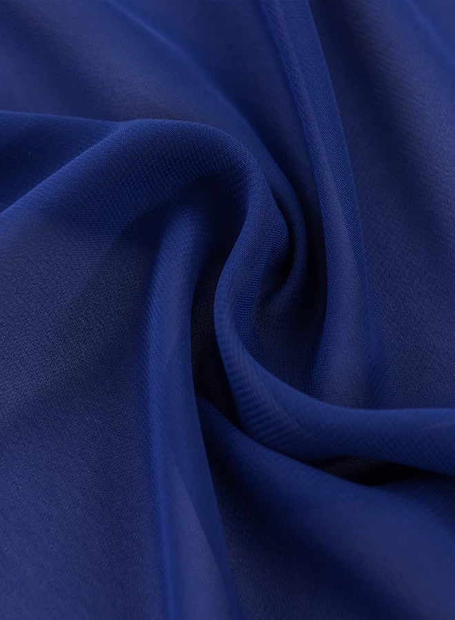 flohar 6Pack 10ft Chiffon Table Runner 29x120 Inch Sheer Romantic Table Runner for Wedding Birthday Party Bridal Shower Outdoor Decoration-Royal Blue - Image 5
